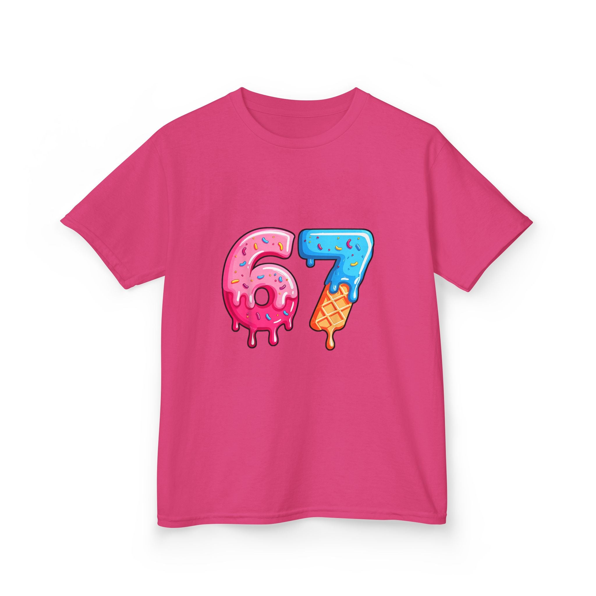 Kids Colorful Drip Number Tee, Fun Kids Shirt, Birthday Gift, Party Outfit, Summer Wear, Colorful Kids Apparel