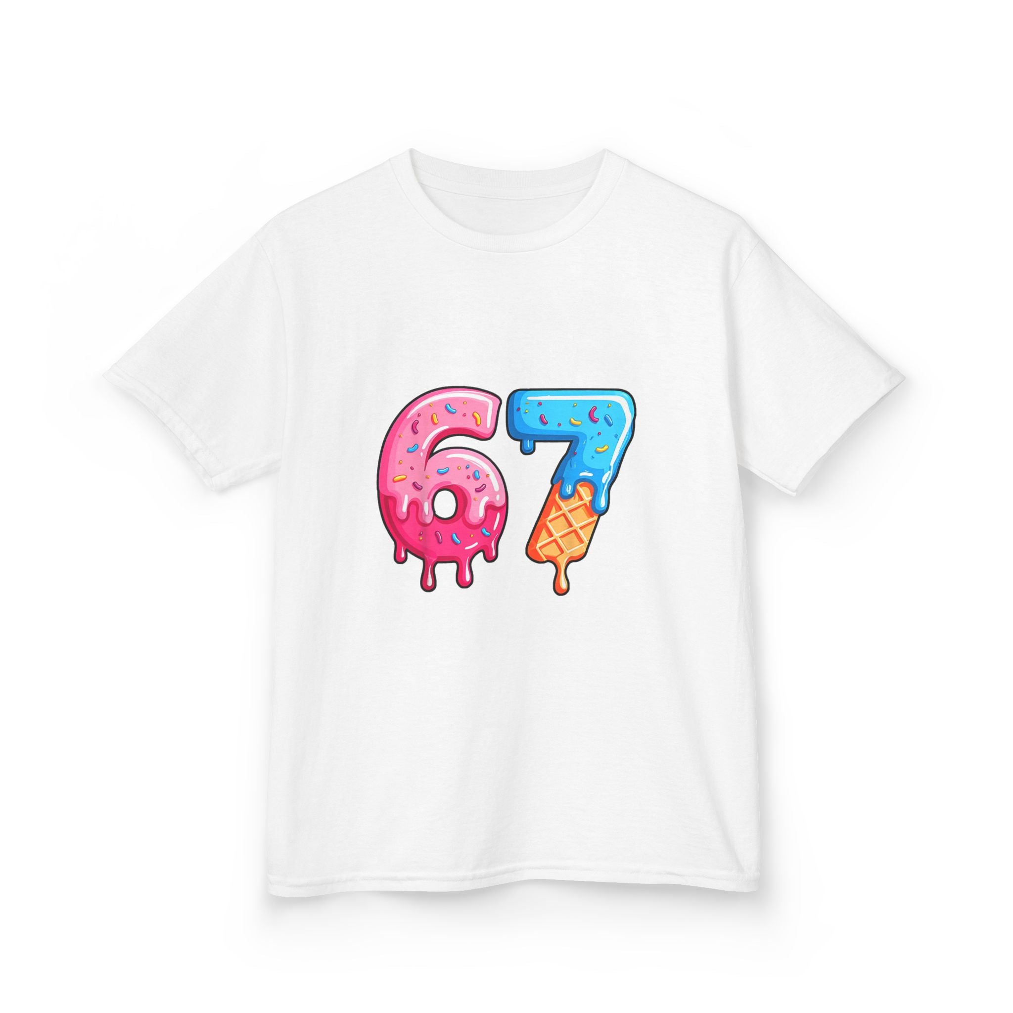 Kids Colorful Drip Number Tee, Fun Kids Shirt, Birthday Gift, Party Outfit, Summer Wear, Colorful Kids Apparel