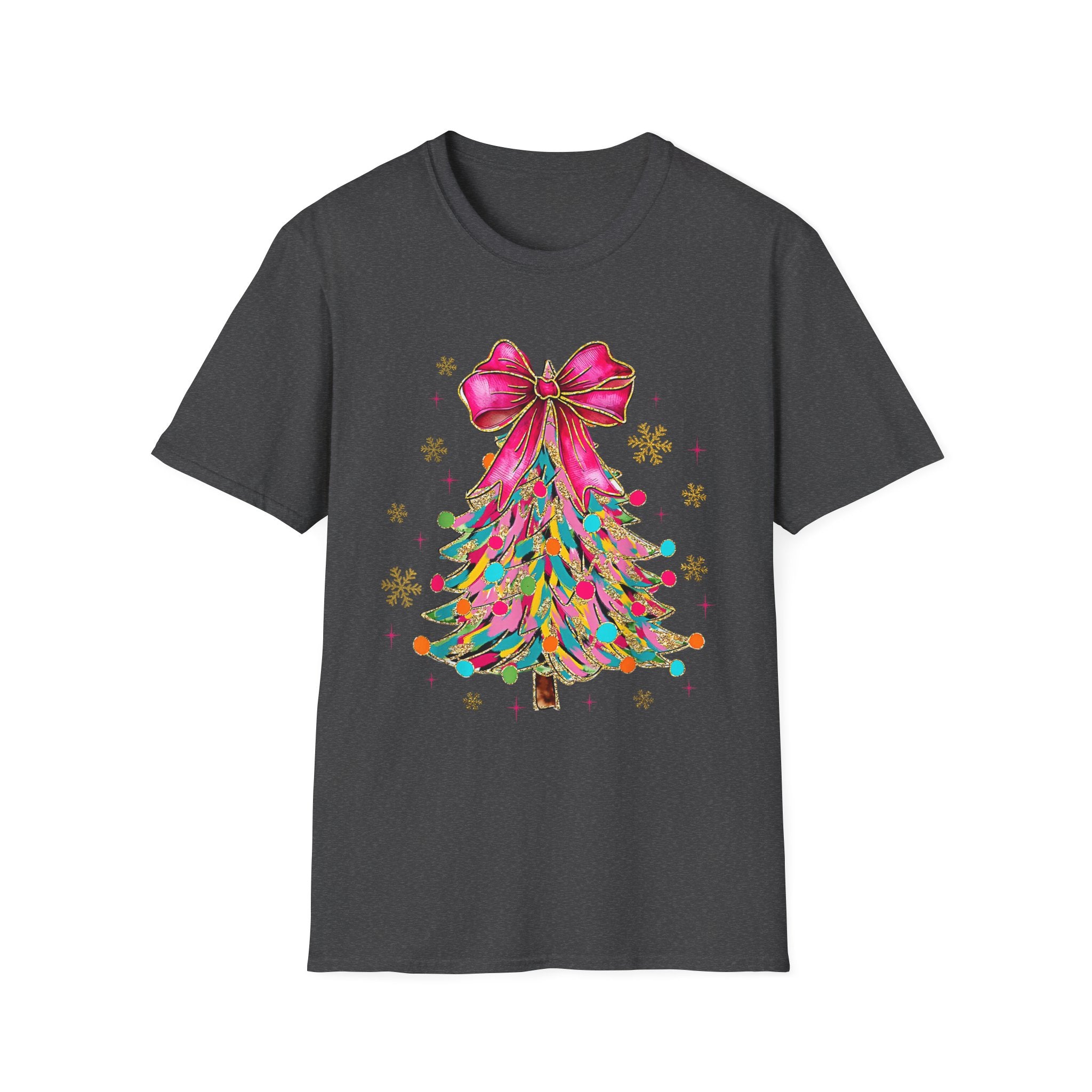 Adult Festive Christmas T-Shirt, Holiday Apparel, Unisex Tee, Gift for Her, Christmas Tree Design, Cute Holiday Wear