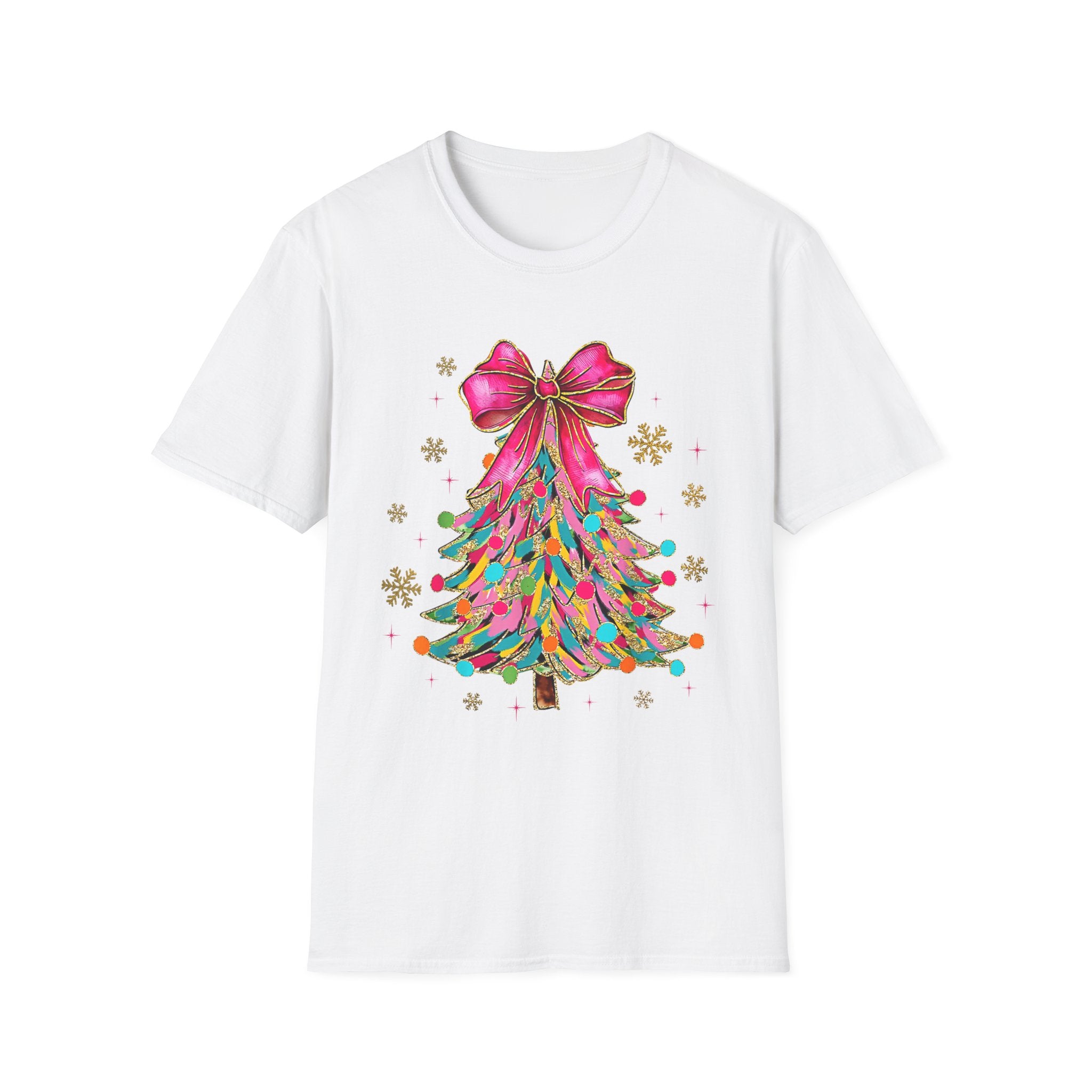 Adult Festive Christmas T-Shirt, Holiday Apparel, Unisex Tee, Gift for Her, Christmas Tree Design, Cute Holiday Wear