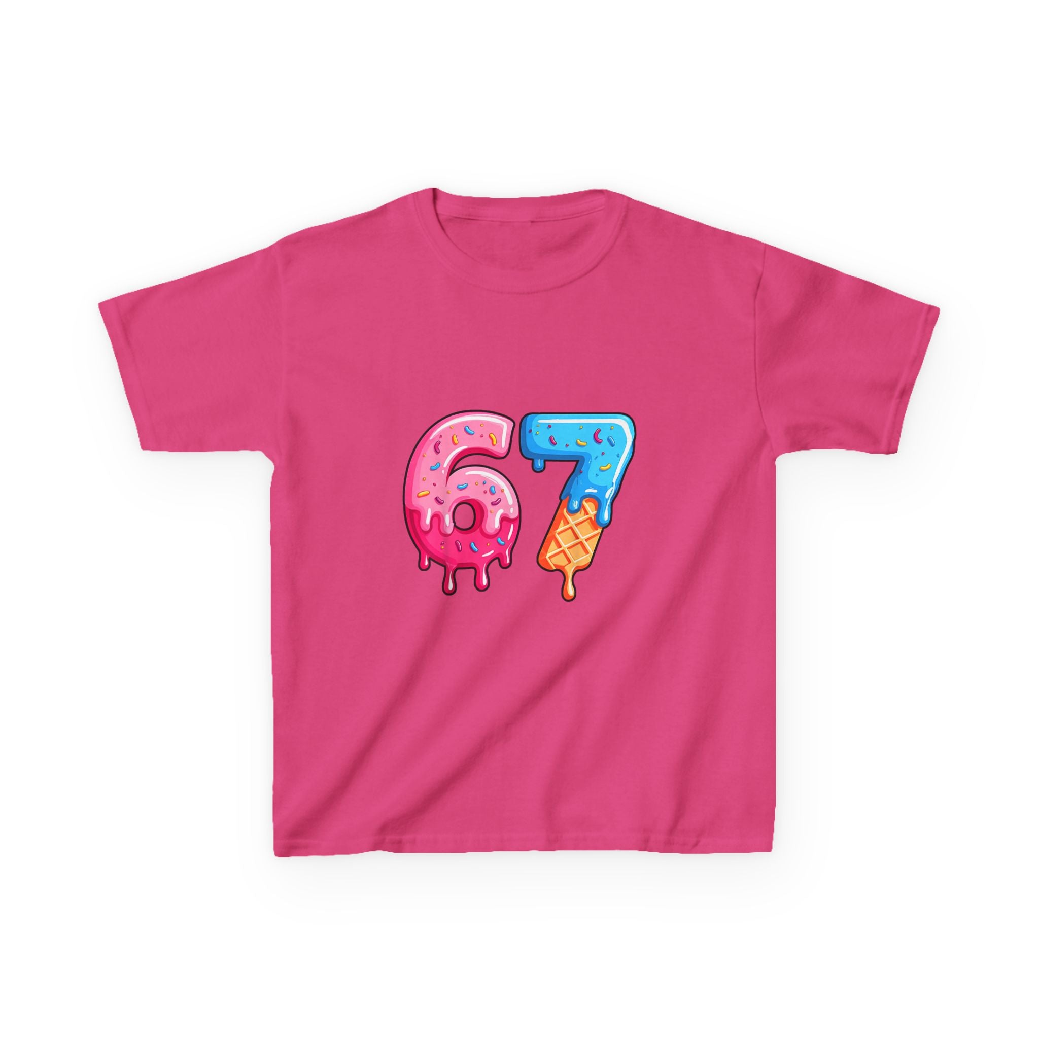 Kids Colorful Drip Number Tee, Fun Kids Shirt, Birthday Gift, Party Outfit, Summer Wear, Colorful Kids Apparel