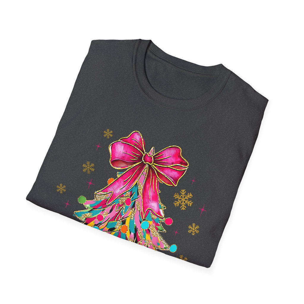 Adult Festive Christmas T-Shirt, Holiday Apparel, Unisex Tee, Gift for Her, Christmas Tree Design, Cute Holiday Wear