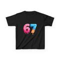 Kids Colorful Drip Number Tee, Fun Kids Shirt, Birthday Gift, Party Outfit, Summer Wear, Colorful Kids Apparel