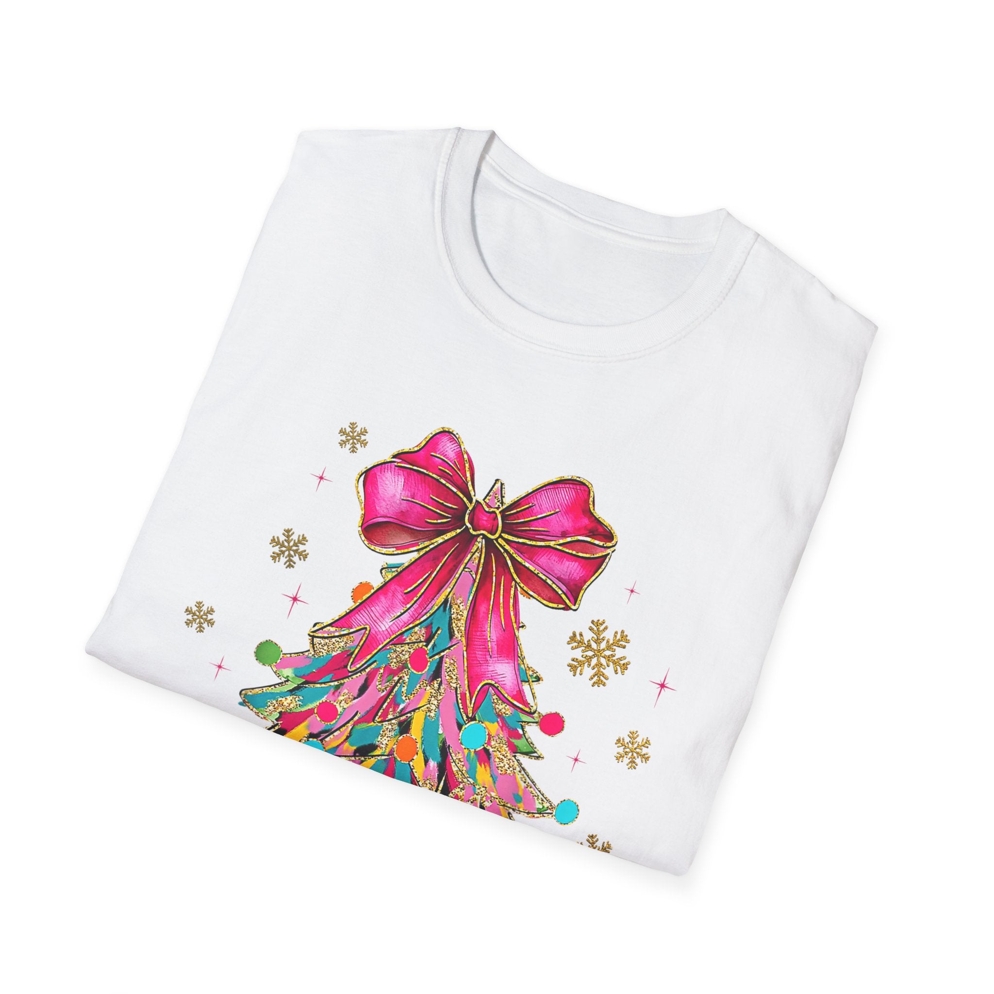Adult Festive Christmas T-Shirt, Holiday Apparel, Unisex Tee, Gift for Her, Christmas Tree Design, Cute Holiday Wear