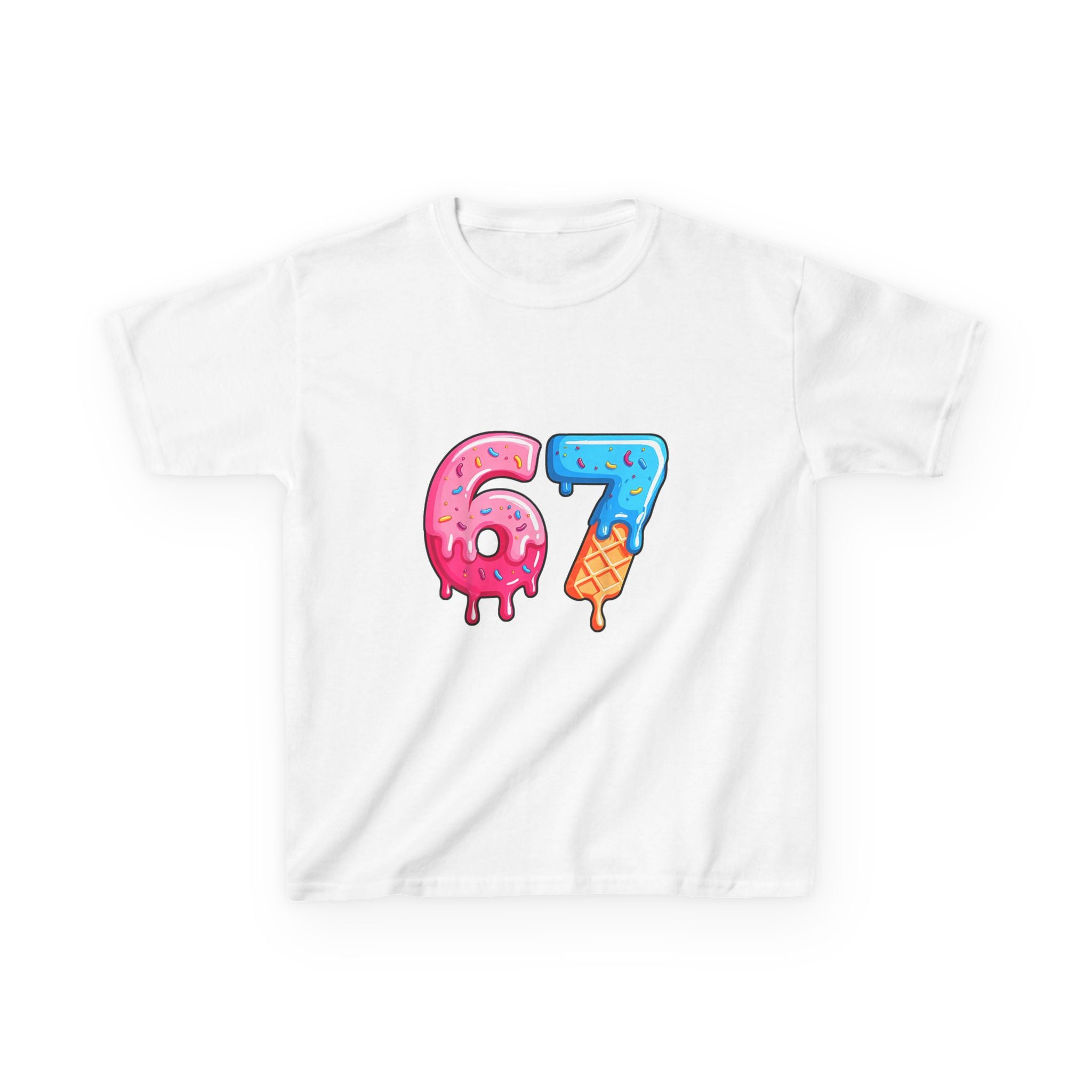 Kids Colorful Drip Number Tee, Fun Kids Shirt, Birthday Gift, Party Outfit, Summer Wear, Colorful Kids Apparel