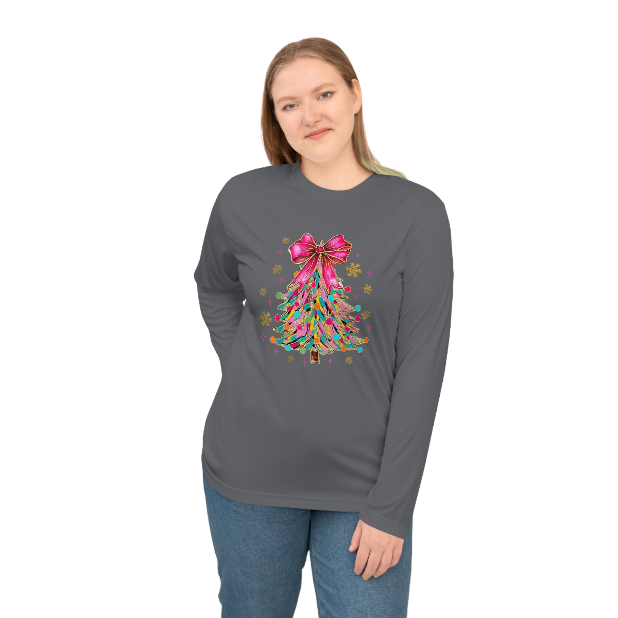 Christmas Tree Long Sleeve Shirt | Unisex Holiday Apparel, Festive Activewear, Winter Gift, Family Gathering, Cozy Christmas Outfit