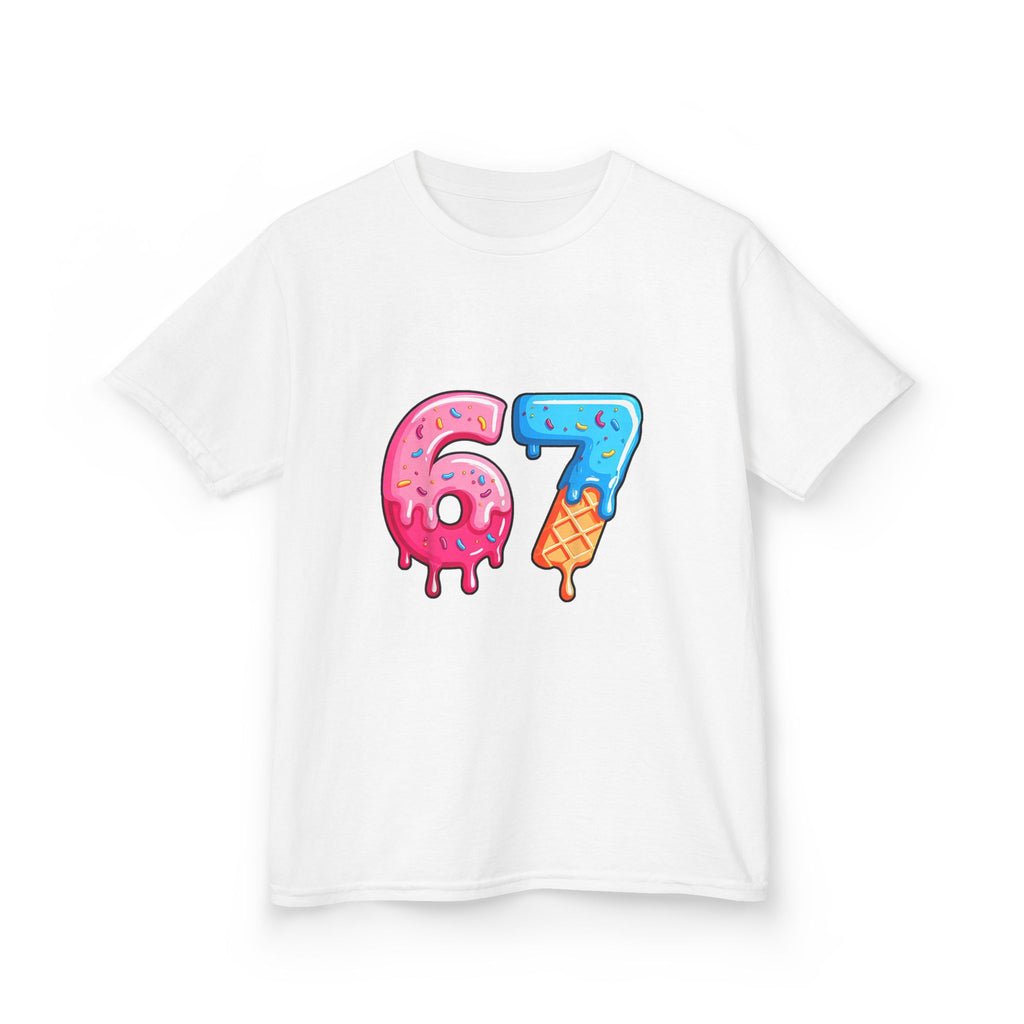 Kids Colorful Drip Number Tee, Fun Kids Shirt, Birthday Gift, Party Outfit, Summer Wear, Colorful Kids Apparel