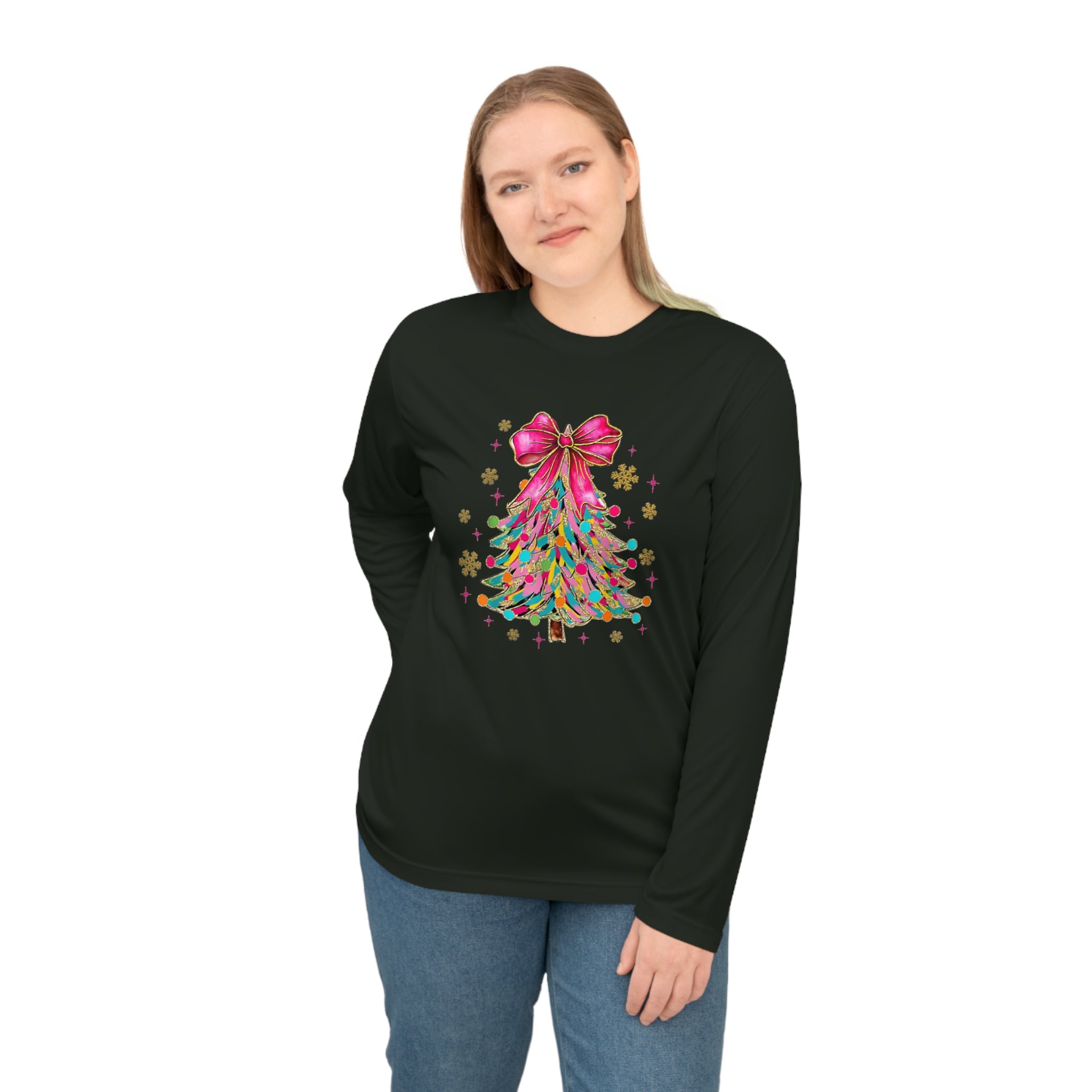Christmas Tree Long Sleeve Shirt | Unisex Holiday Apparel, Festive Activewear, Winter Gift, Family Gathering, Cozy Christmas Outfit
